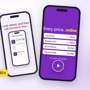 Two phones playing a GD Wizards social video ad
